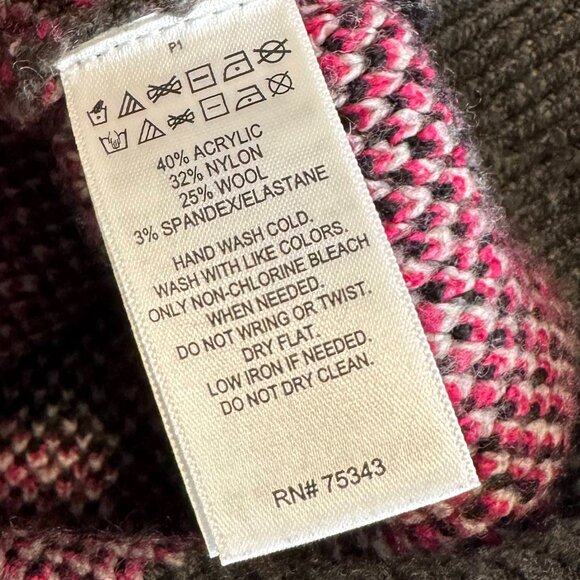 Nanette Lepore wool 'Cherry Blossom' sweater in grey and pink - sz XS - Picture 5 of 5